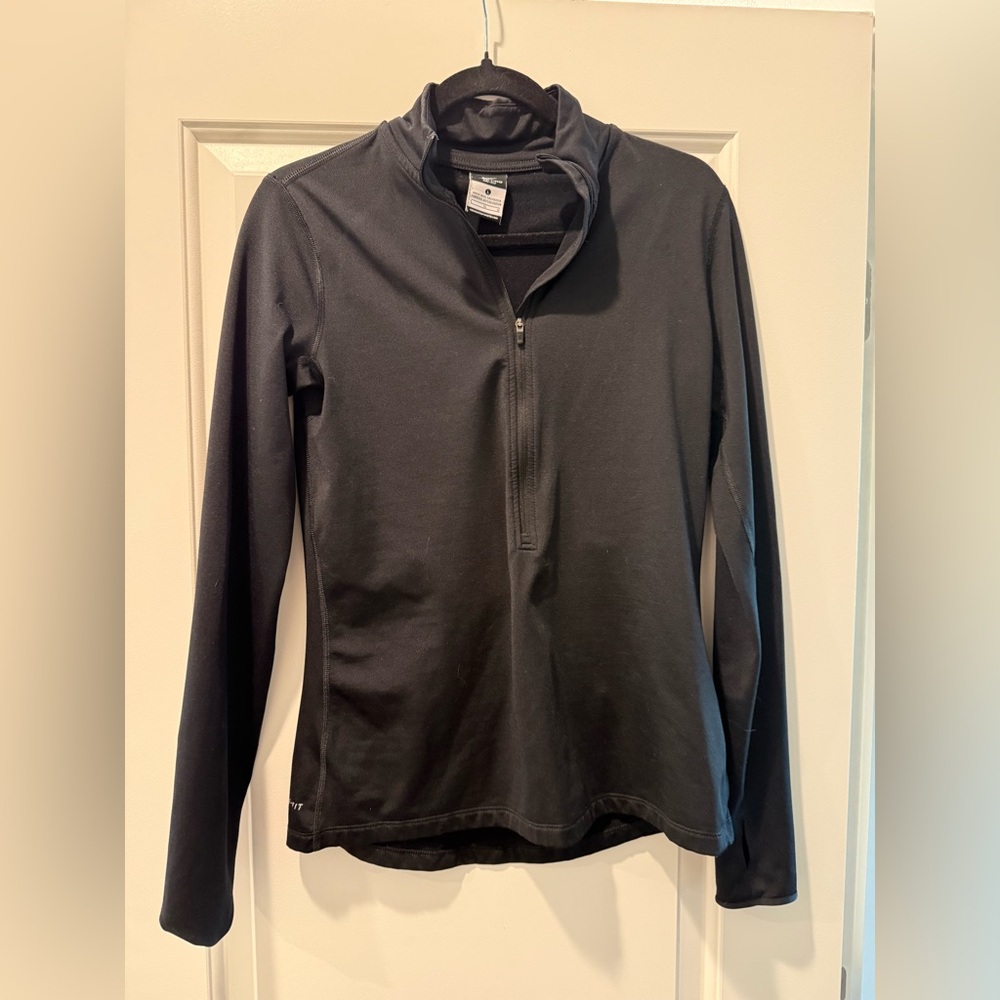 Nike Black Dri-FIT Quarter-Zip Top